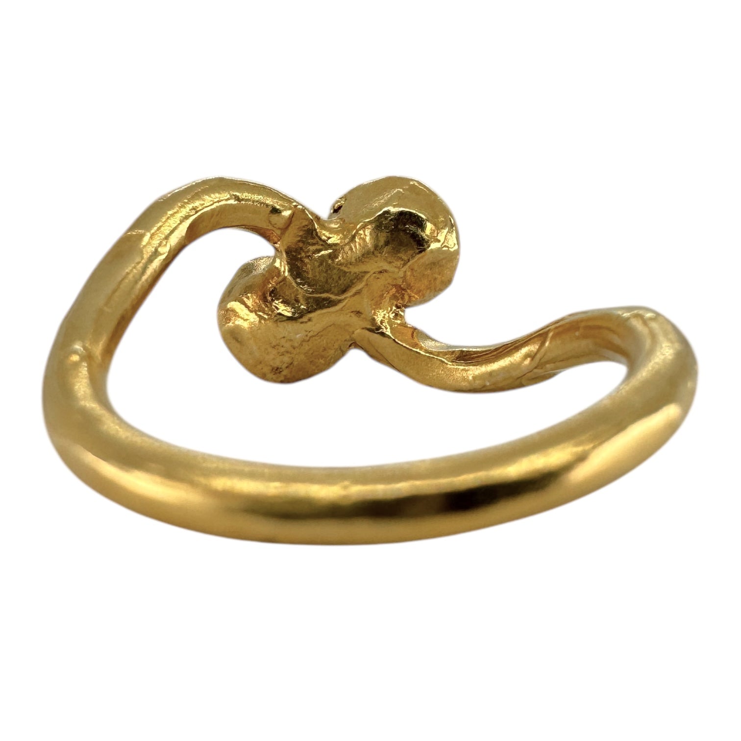 Two-Stone Diamond Engagement Ring in Gold - Deco Twist