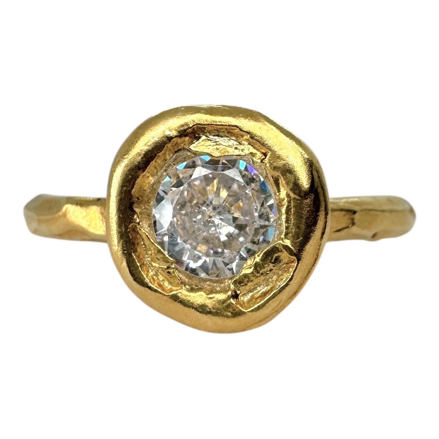 Diamond Engagement Ring in Gold - Alignment