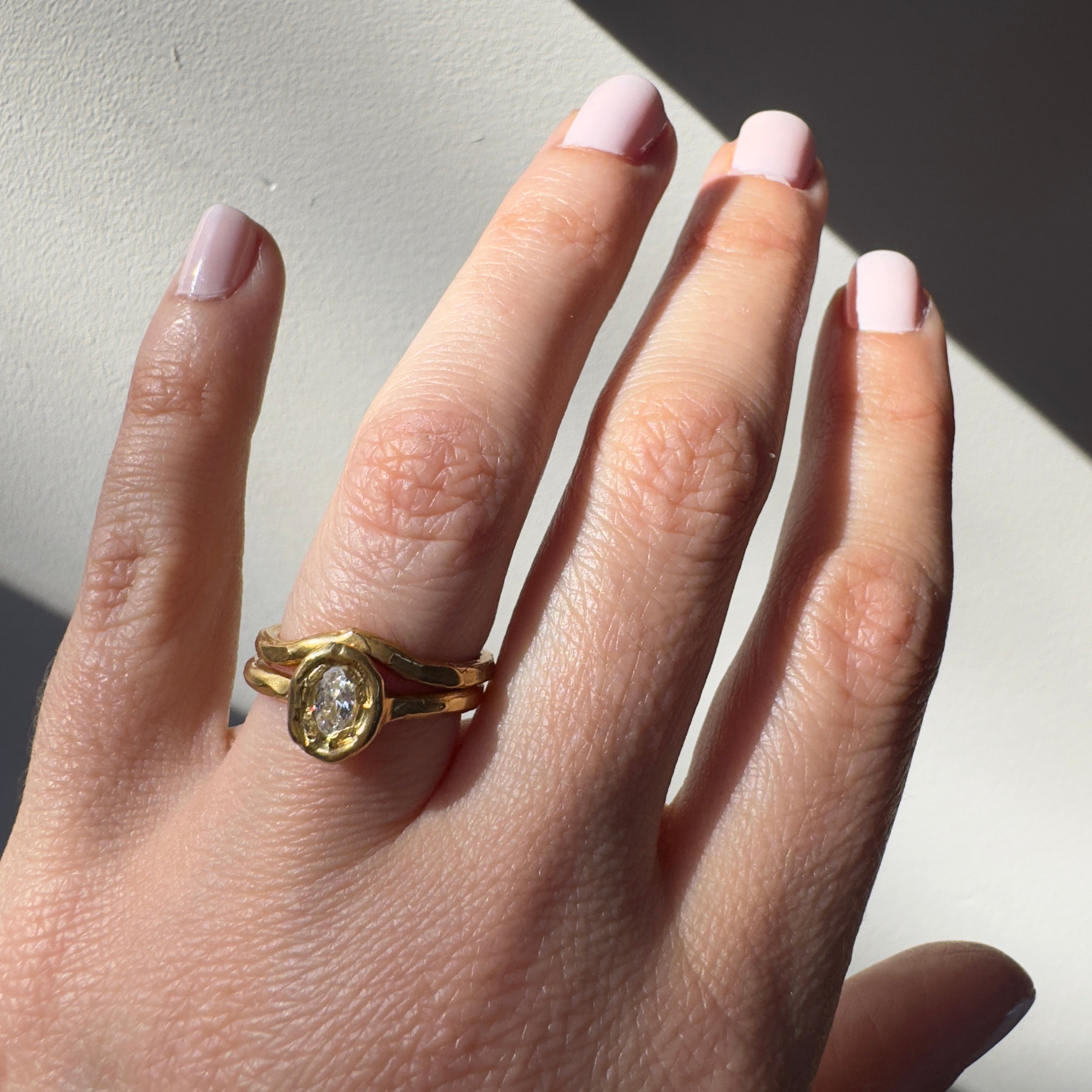 2mm Engagement Fit Wedding band in Gold - Flow