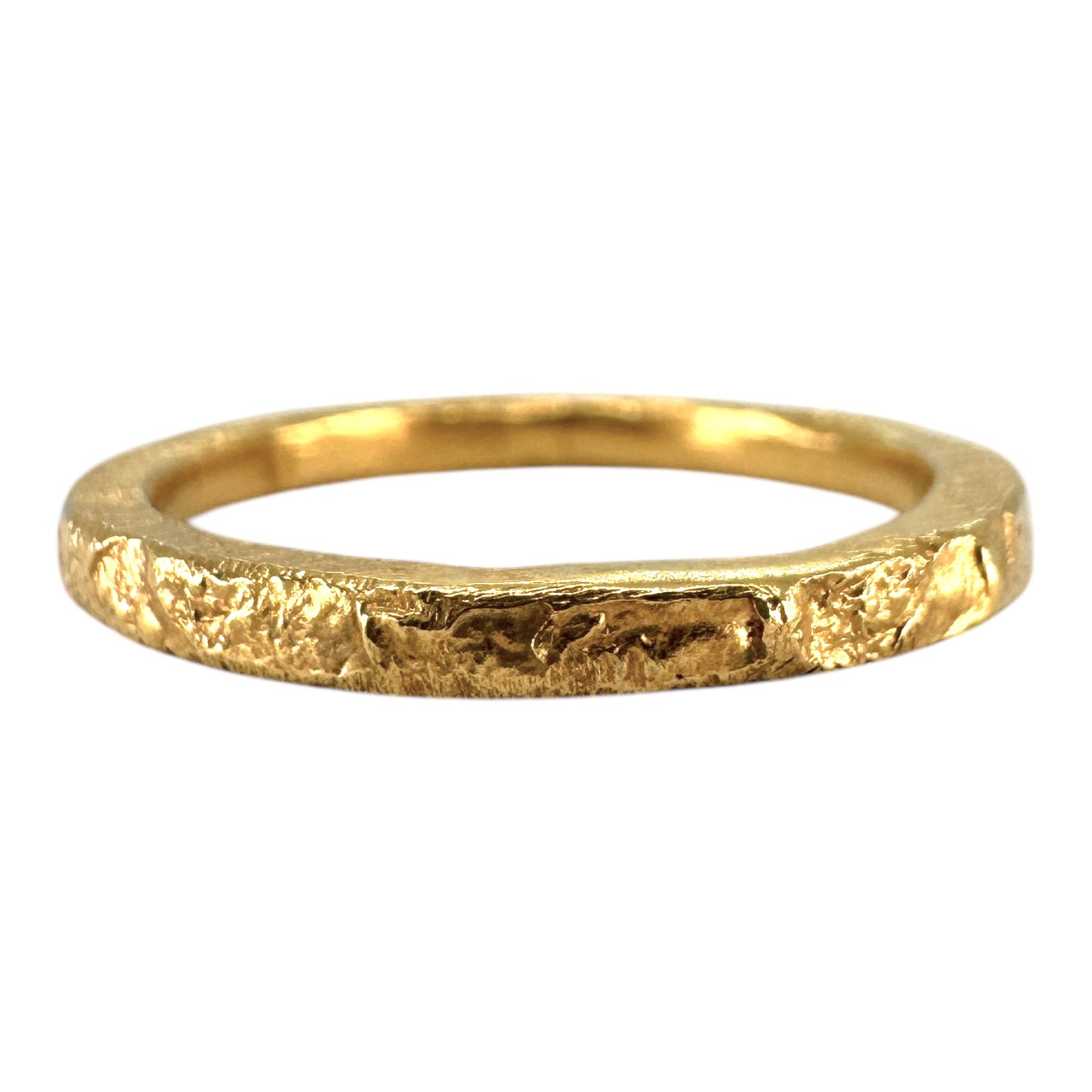2mm Gold Flat Wedding Band - Guardian