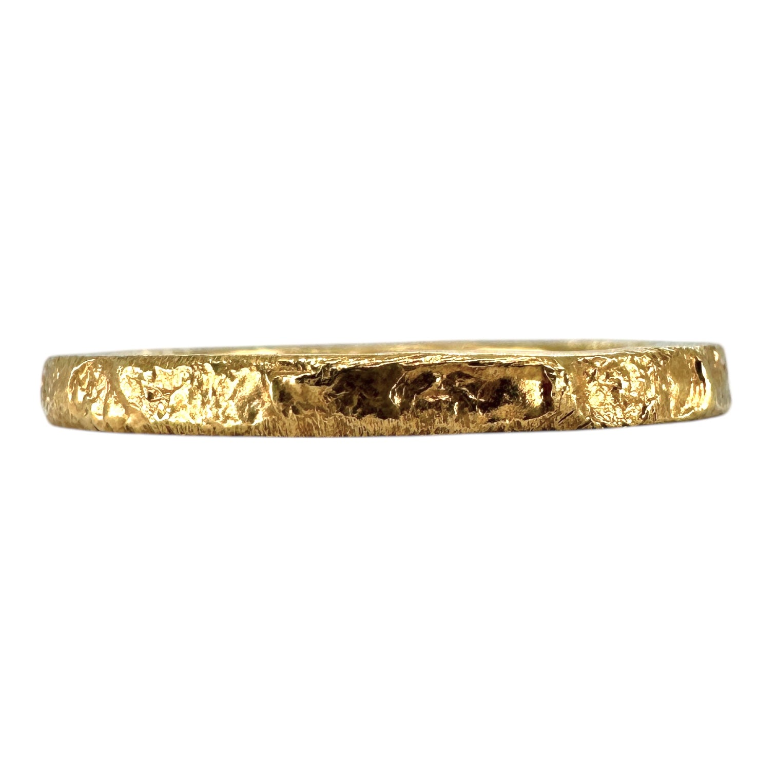 2mm Gold Flat Wedding Band - Guardian