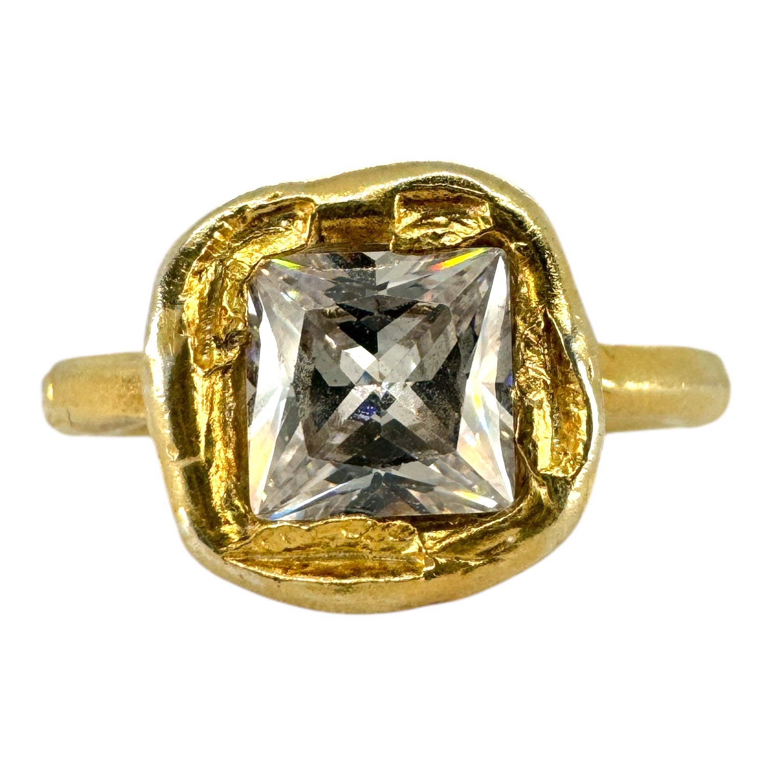 Princess Cut Engagement Ring in Gold - High Priestess