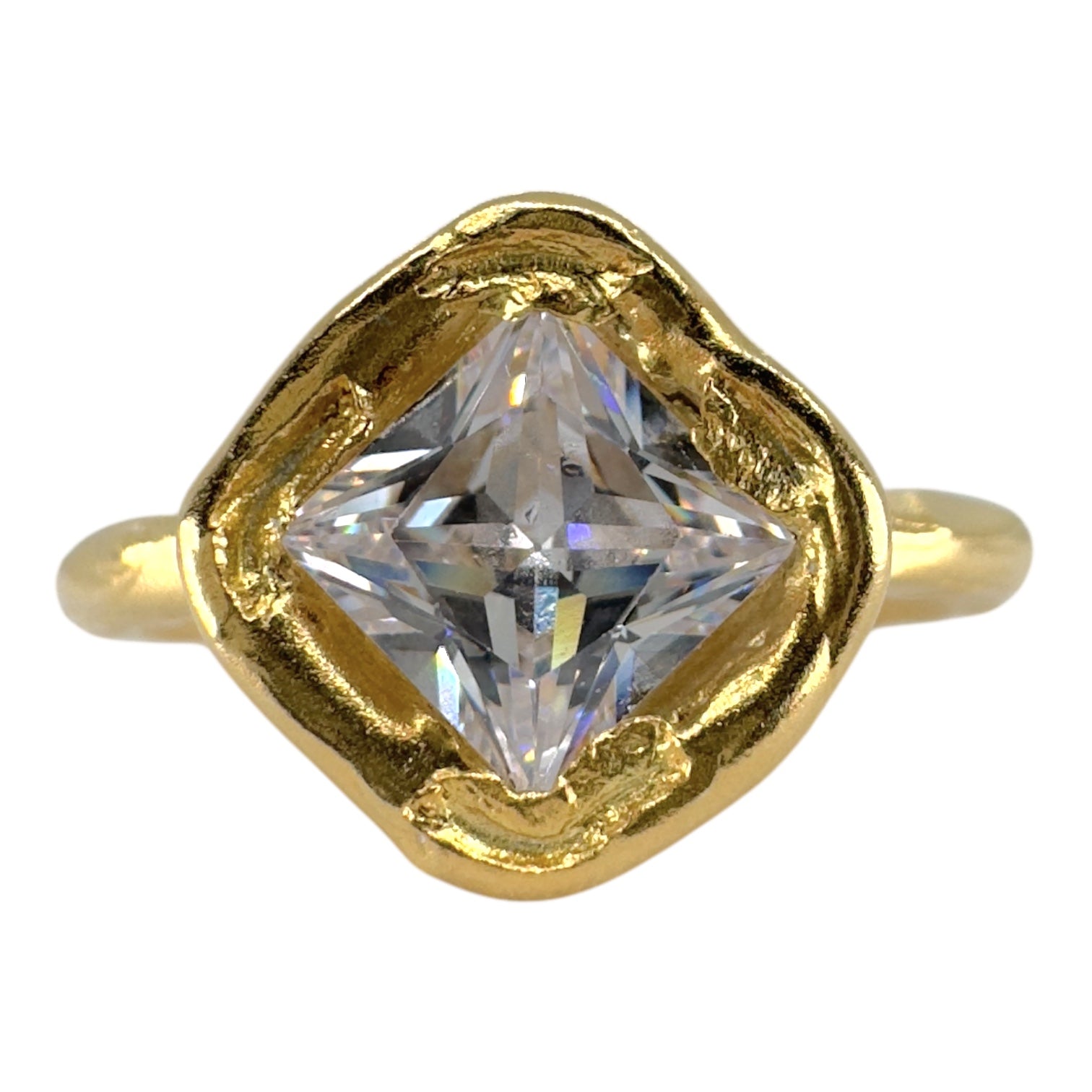 Princess Cut Diamond Engagement Ring in Gold - Starseed