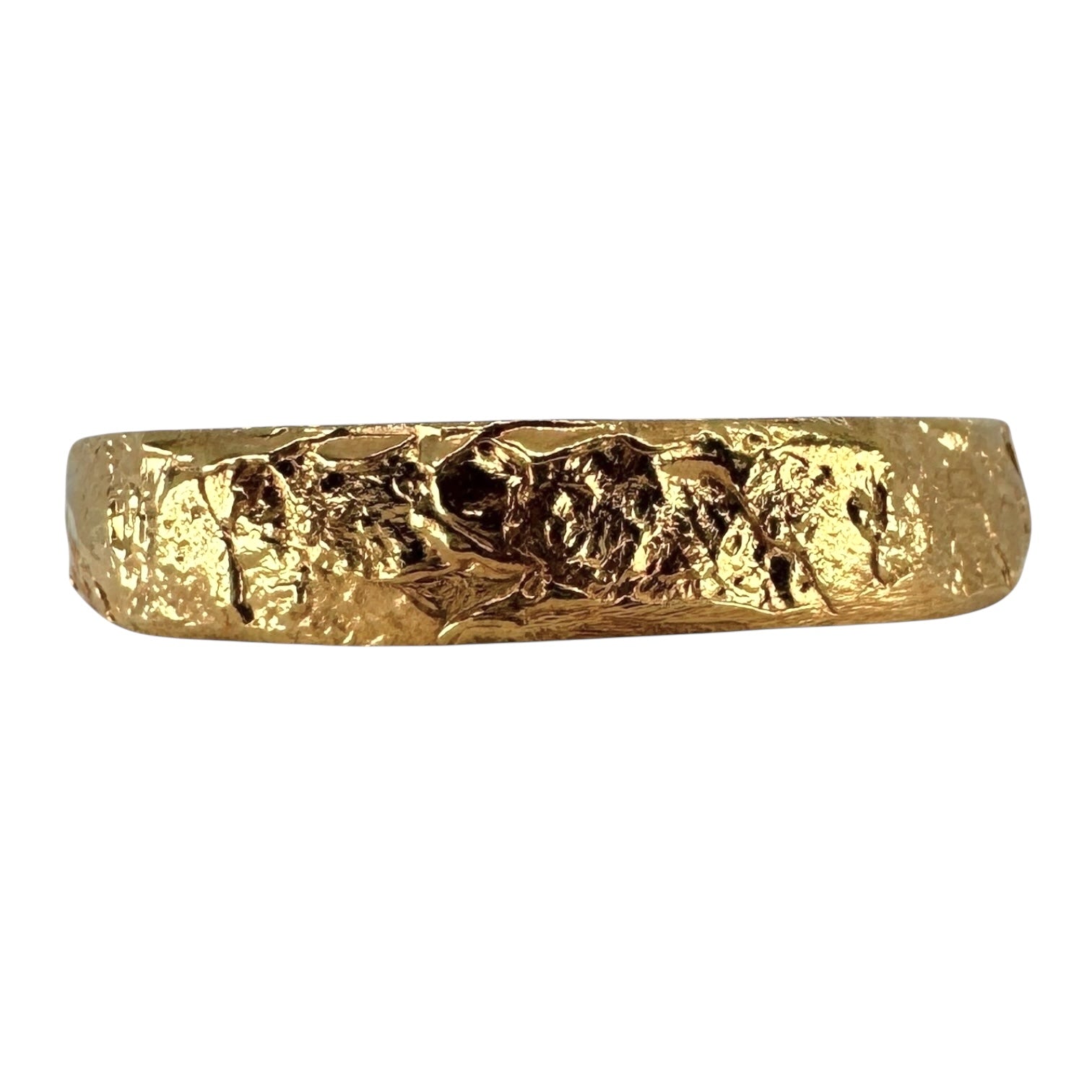 4mm Gold Flat Wedding Band - Guardian